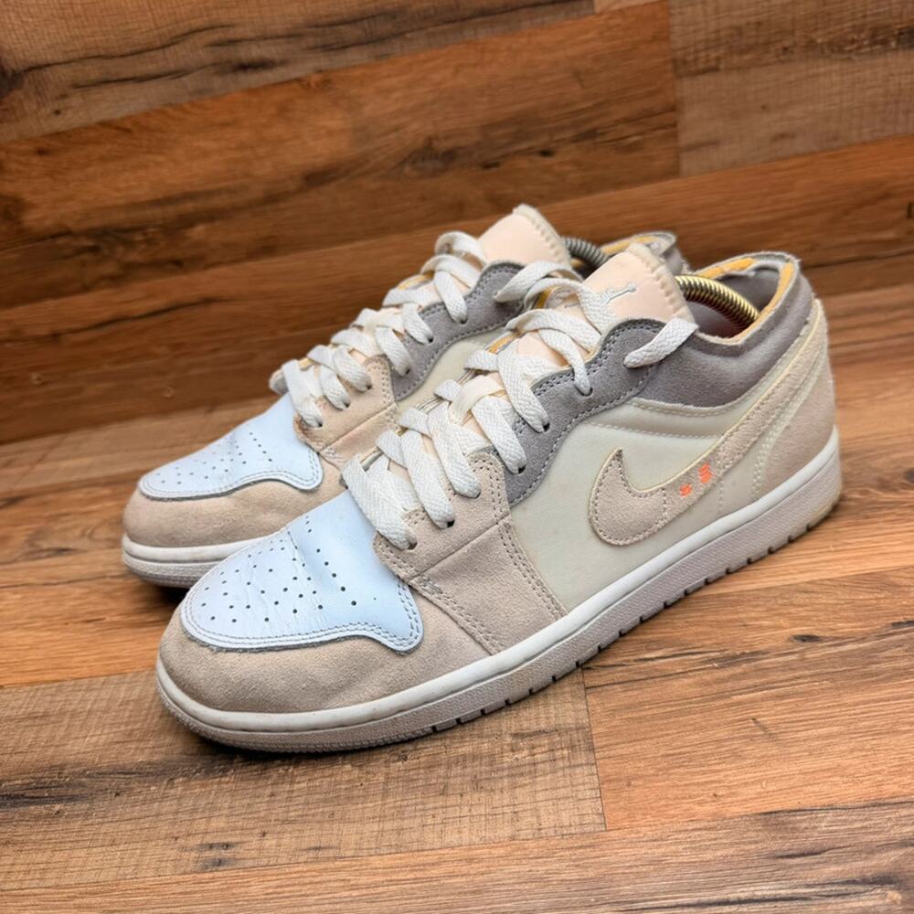 Nike Air Jordan 1 men’s size 9 Low Inside Out White  beige Neutral  sneakers